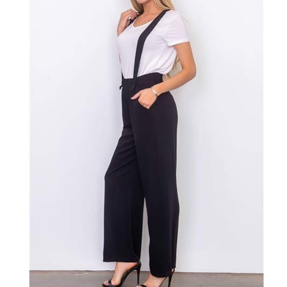 BLAIR BLACK SUSPENDER WOVEN PANTS - Picture 3 of 6